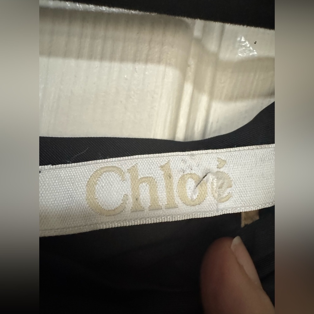 Chloé Silk Blend Dress NWOT | Tie Waist, Pockets, Minimalist Parisian Style - Picture 6 of 8